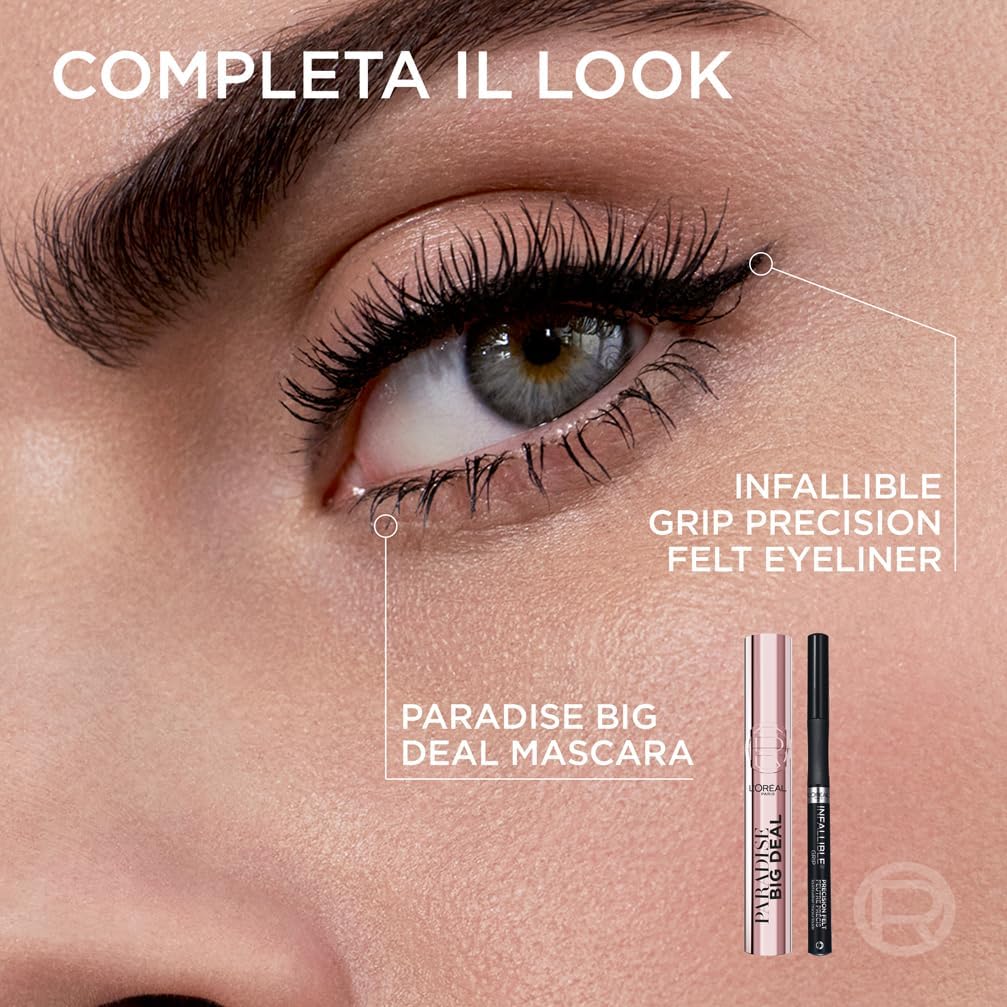 Big Deal Mascara Volumizzante, Adatto a Occhi Sensibili, +100% Volume E Lunghezza Senza Grumi, Formula Modulabile E Stratificabile per Impatto Super, Con Self Smoothing Complex, 9,4Ml