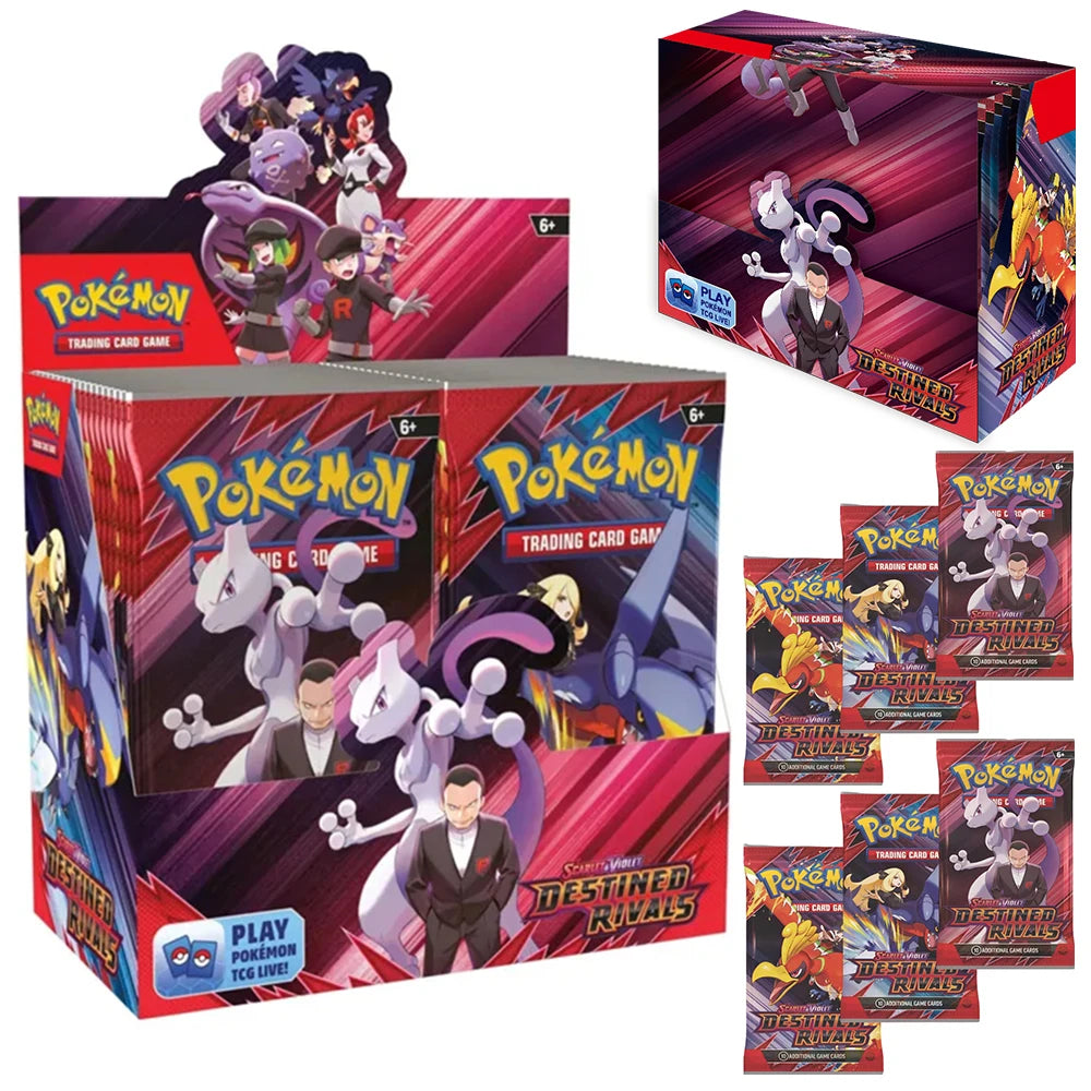 360 pezzi carta Pokemon rivali destinati evoluzioni prismatiche viola scarlatto 151 PALDEAN inglese Booster carta di traduzione di battaglia