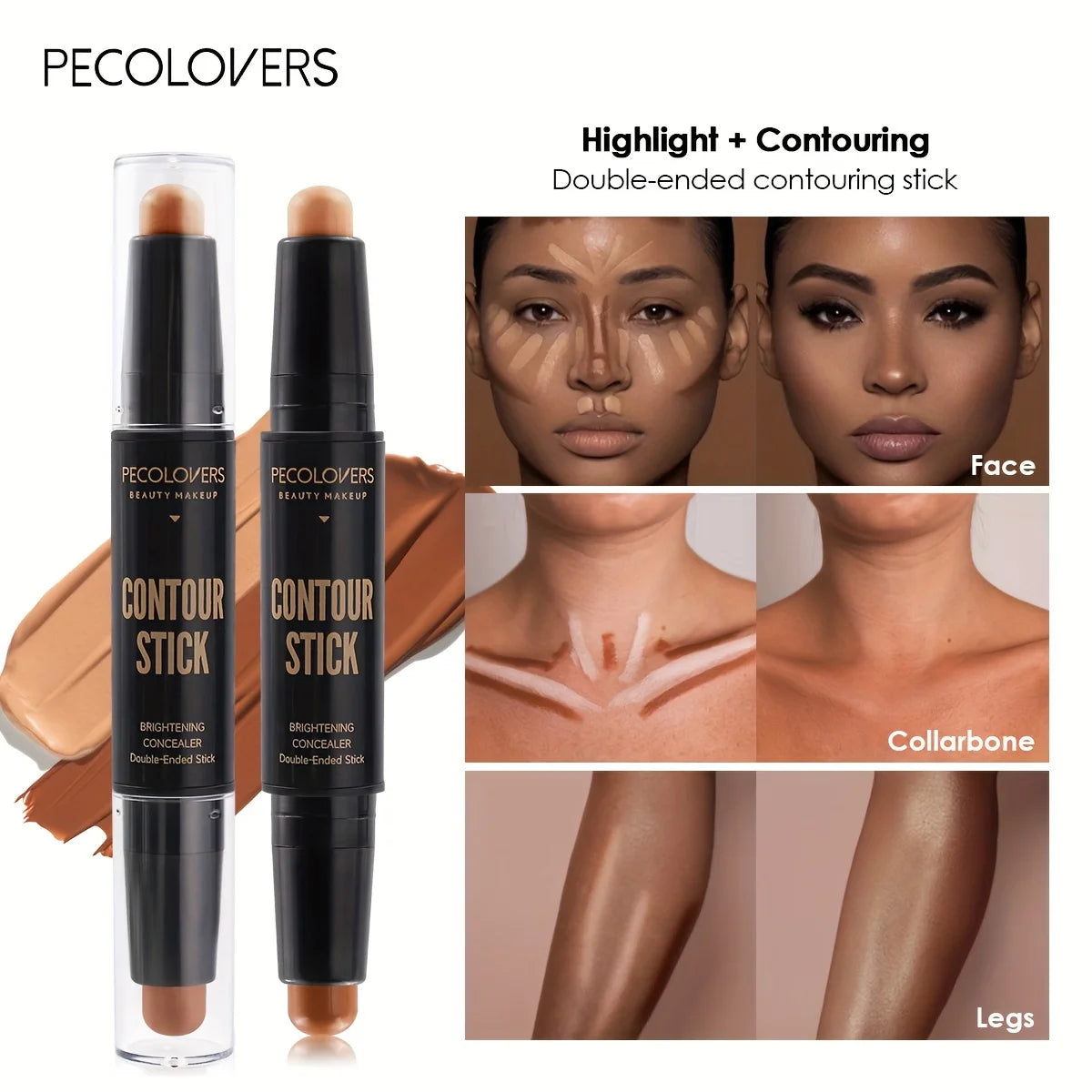 Correttore viso Contouring For Face Bronzer Beauty Contour Base per trucco Crema per fondotinta per cosmetici da donna Nuovo