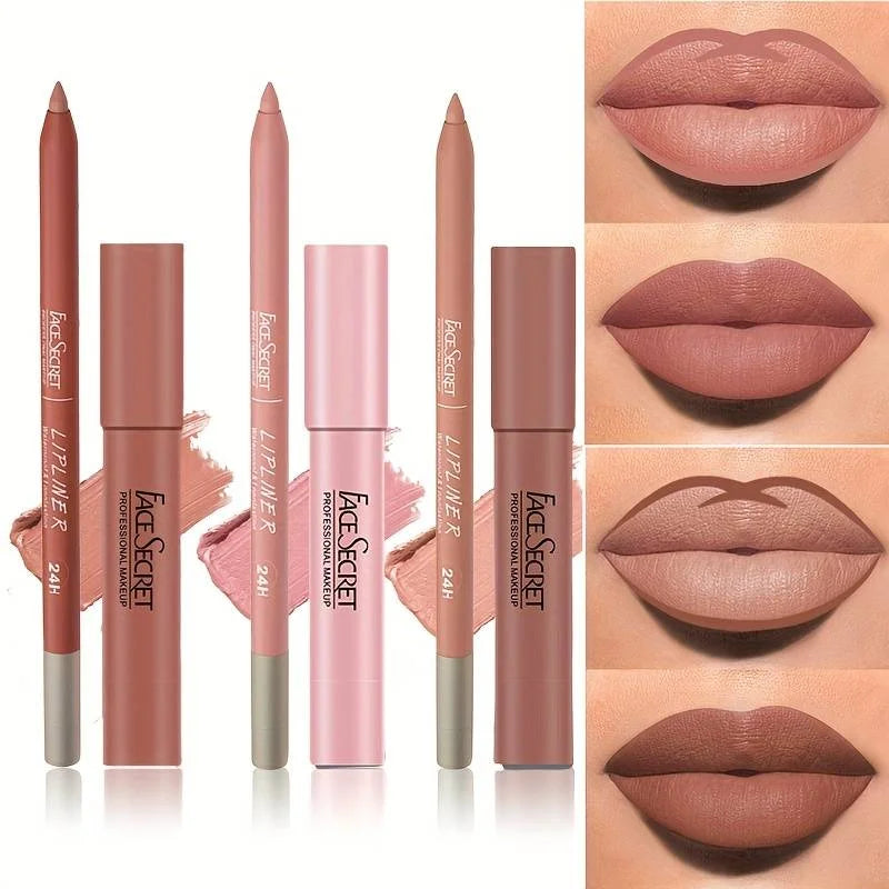 Set di matite e rossetti opachi, trucco labbra impermeabile e duraturo, resa cromatica morbida opaca, cosmetici per il trucco da donna