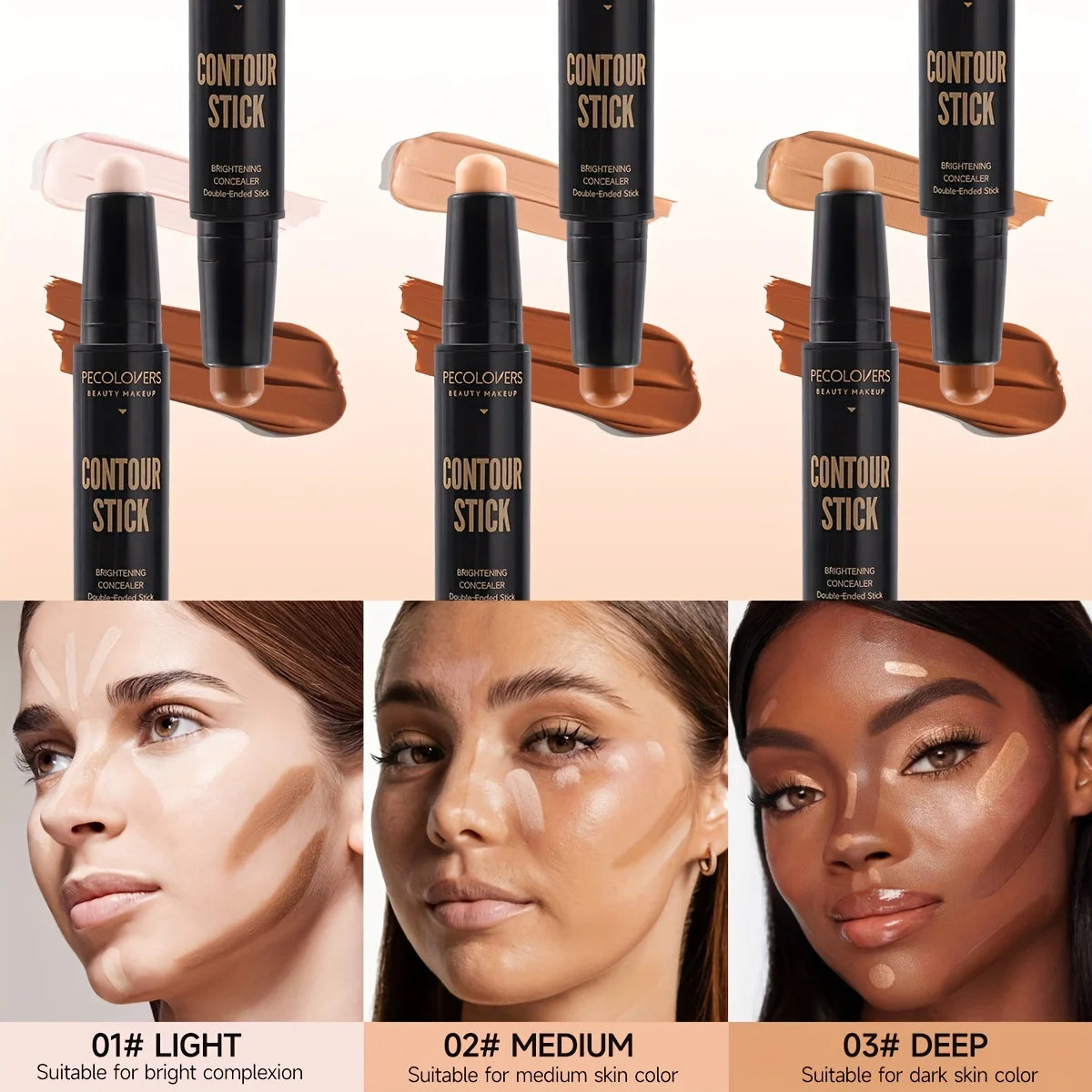 Correttore viso Contouring For Face Bronzer Beauty Contour Base per trucco Crema per fondotinta per cosmetici da donna Nuovo