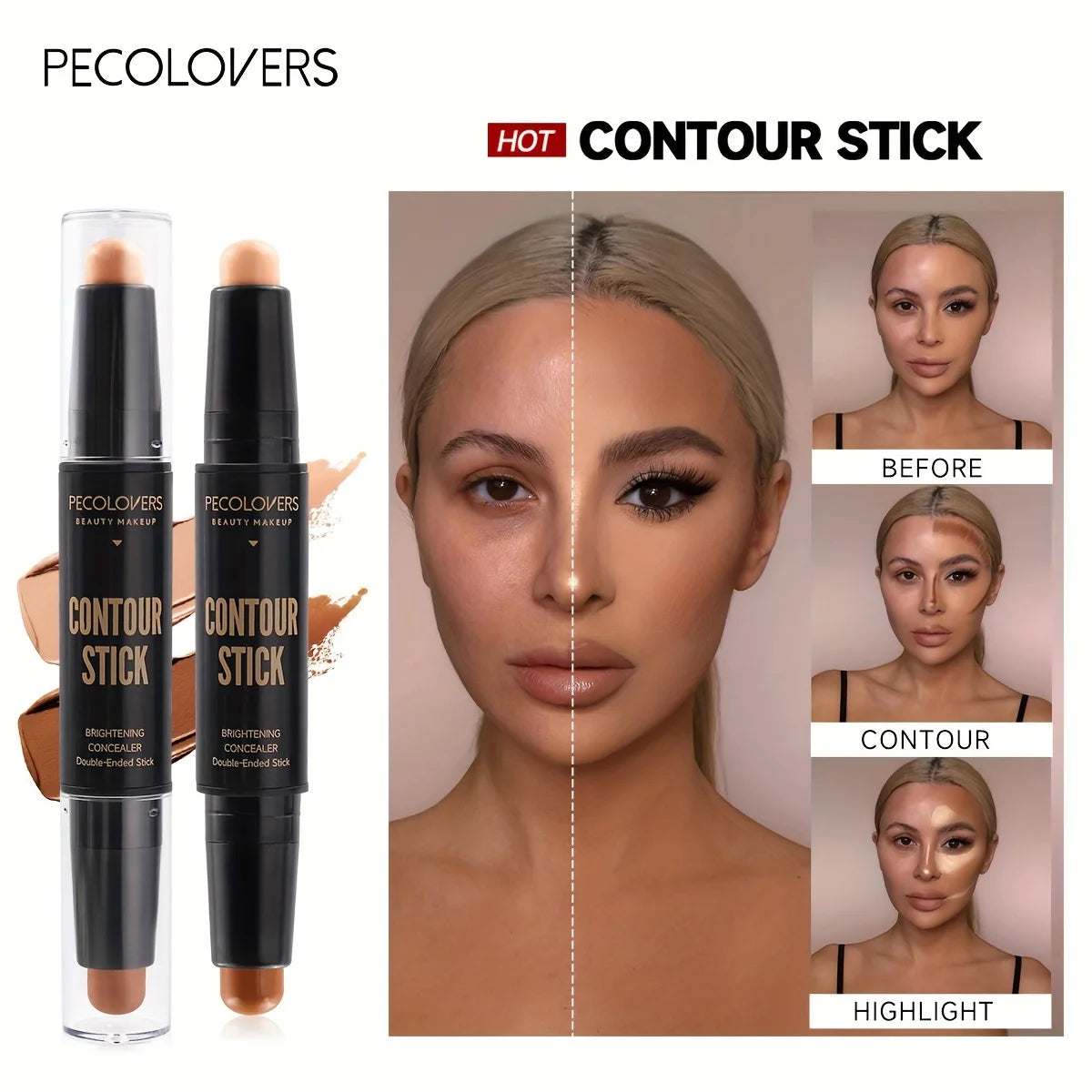 Correttore viso Contouring For Face Bronzer Beauty Contour Base per trucco Crema per fondotinta per cosmetici da donna Nuovo