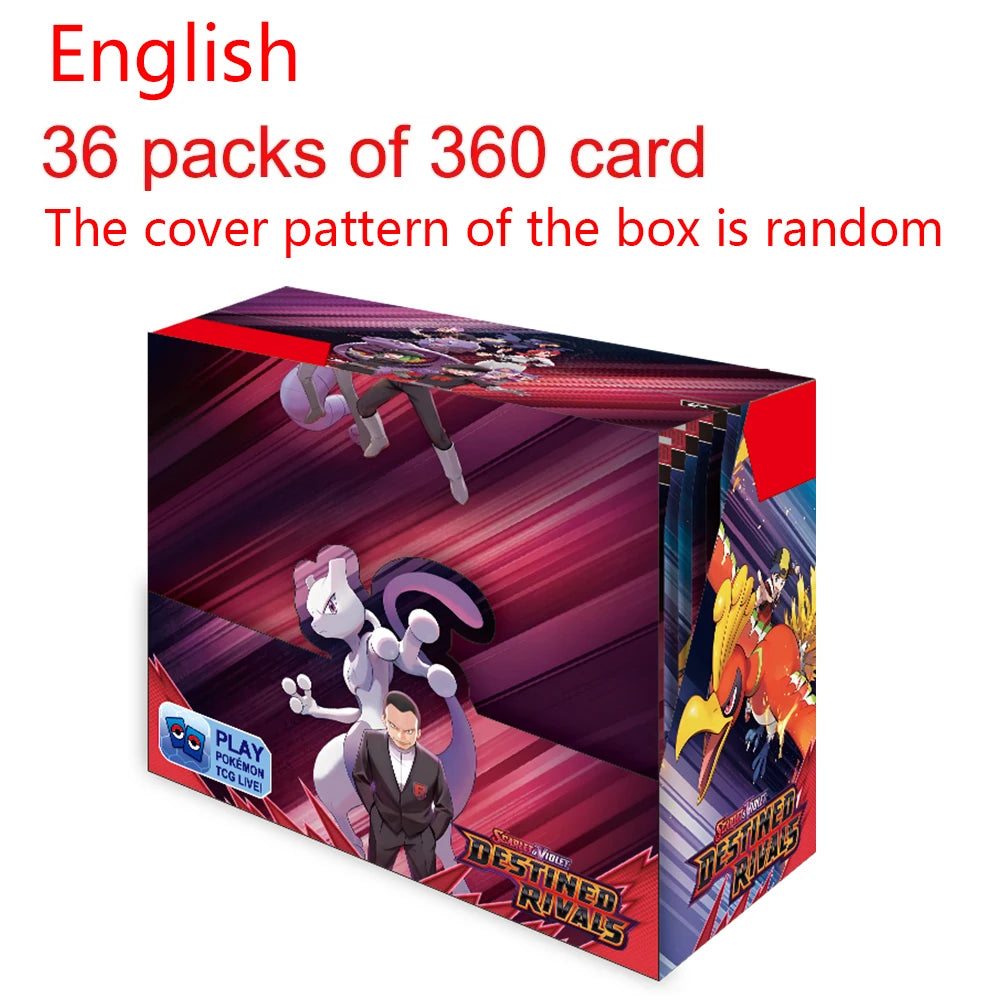 360 pezzi carta Pokemon rivali destinati evoluzioni prismatiche viola scarlatto 151 PALDEAN inglese Booster carta di traduzione di battaglia