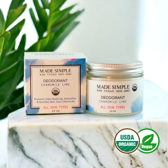 Chamomile Lime Deodorant - Certified Organic, Vegan & Cruelty-free-1