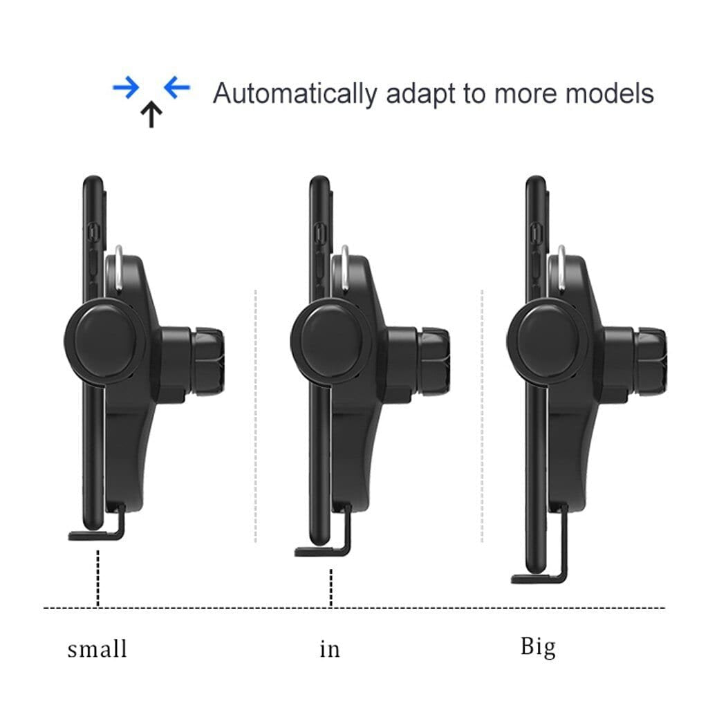 Caricabatterie rapido per auto con montaggio triangolare wireless da 10 W e bloccaggio automatico