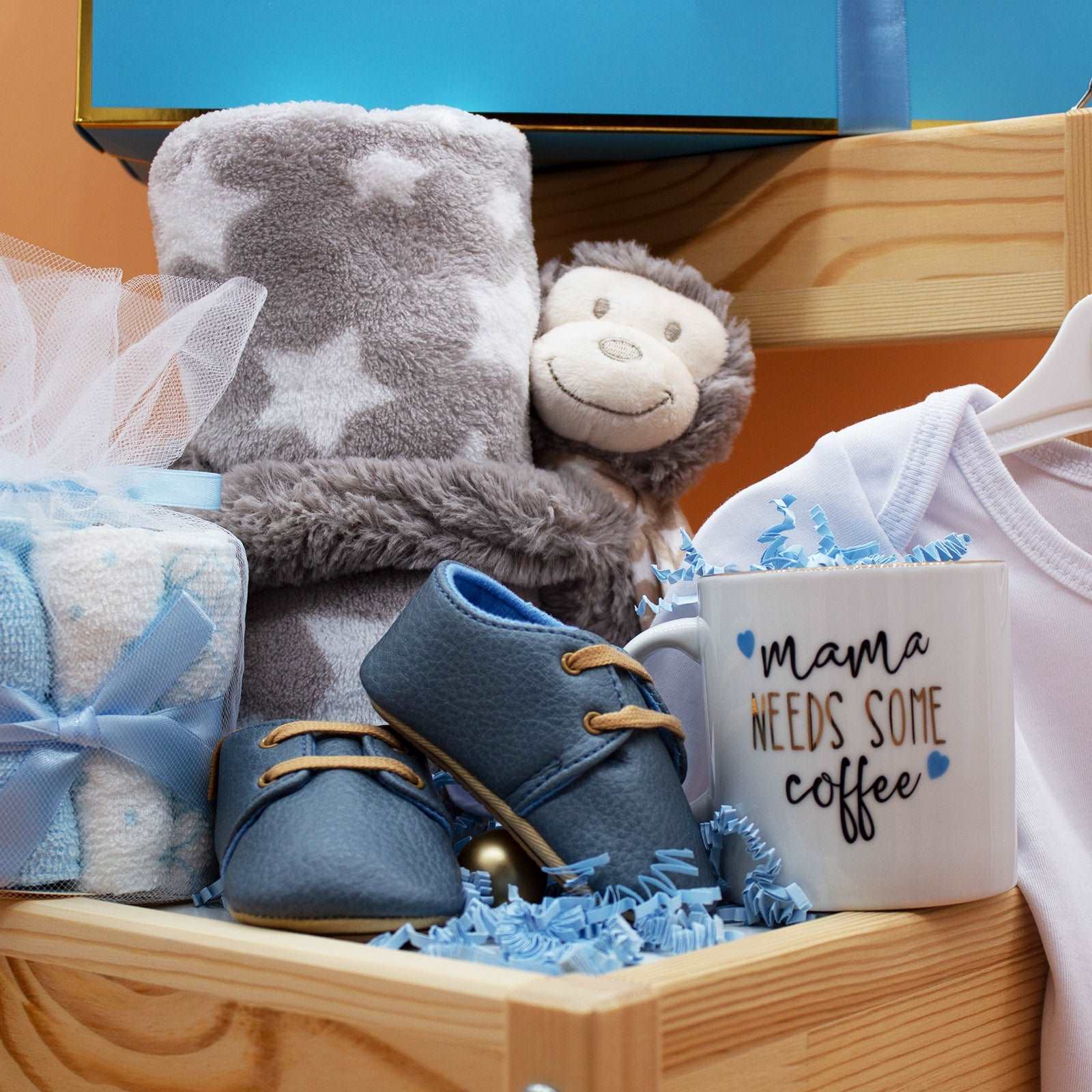 Hellobox gifts for newborns with baby blanket, plush toy